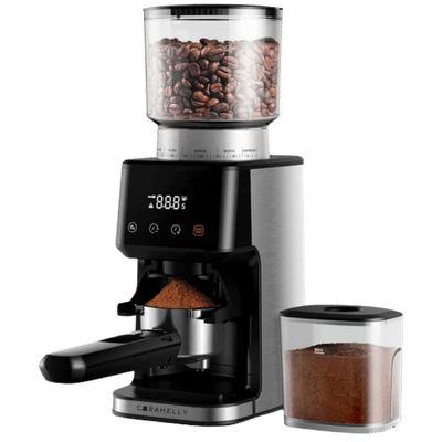 Caramelly R51.X Conical Burr Coffee Beans Grinder with Touchscreen, Precision Electronic Timer and 51 Precise Settings - Caramelly