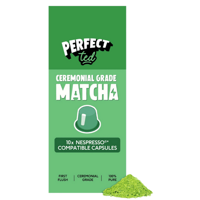 Perfect Ted Ceremonial Grade Matcha Nespresso® Compatible Pods - 10 Pods - Caramelly
