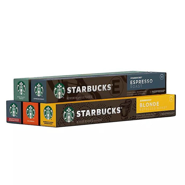 Starbucks For Nespresso 50 PODS 5 Sleeves Original Line Machine lot All  Flavors