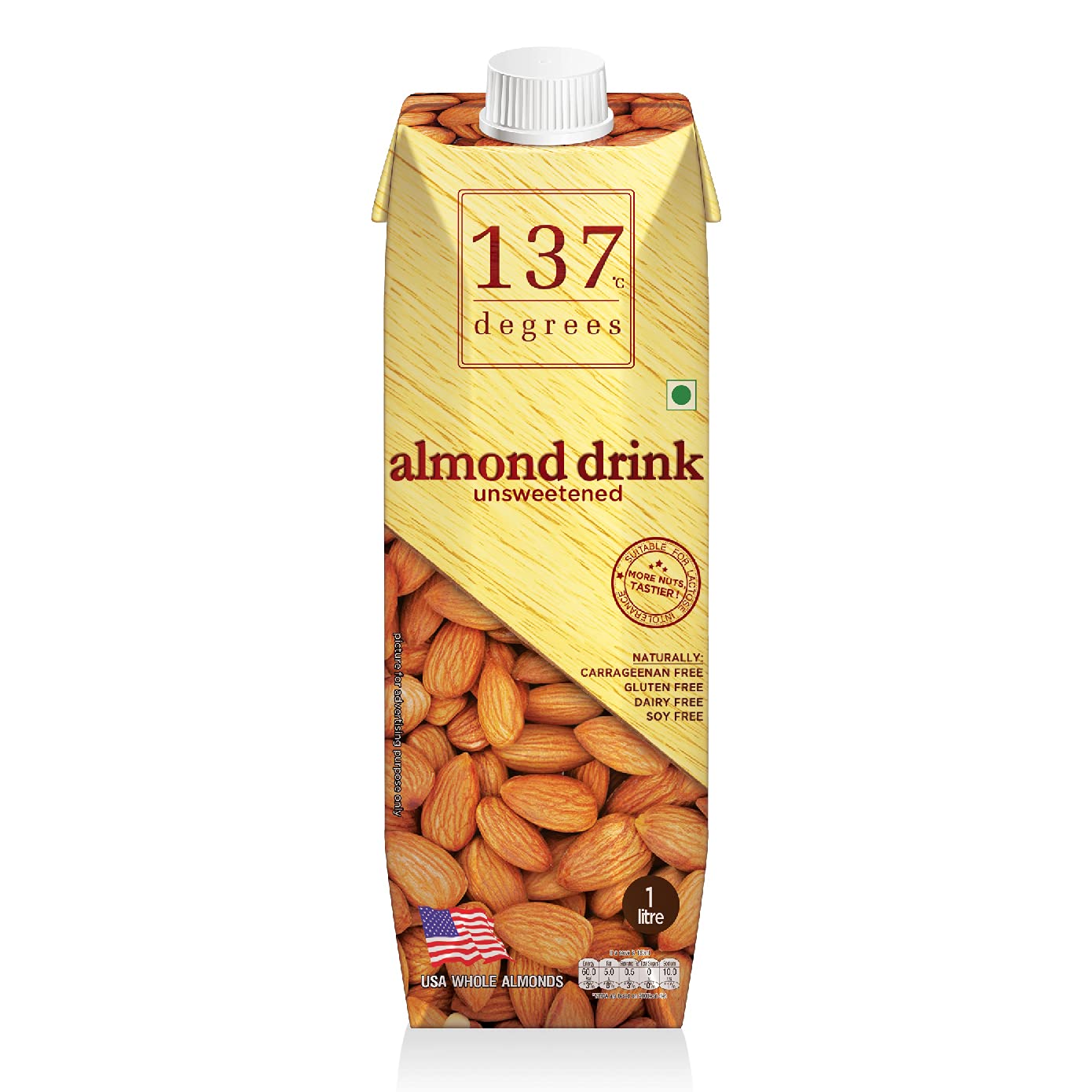 137° Almond (USA) Unsweetened - 1 Litre