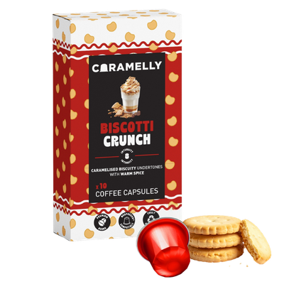 Caramelly Biscotti Crunch Flavoured Nespresso® Compatible Coffee Capsules - 10 Pods