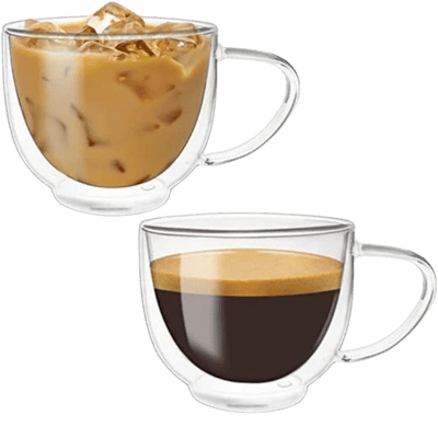 Caramelly Double Walled Cappuccino Cups - Pack of 2 (200 ml each) - Caramelly