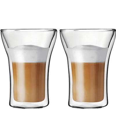 Caramelly Double Walled Latte Glass - Pack of 2 (250 ml each) - Caramelly