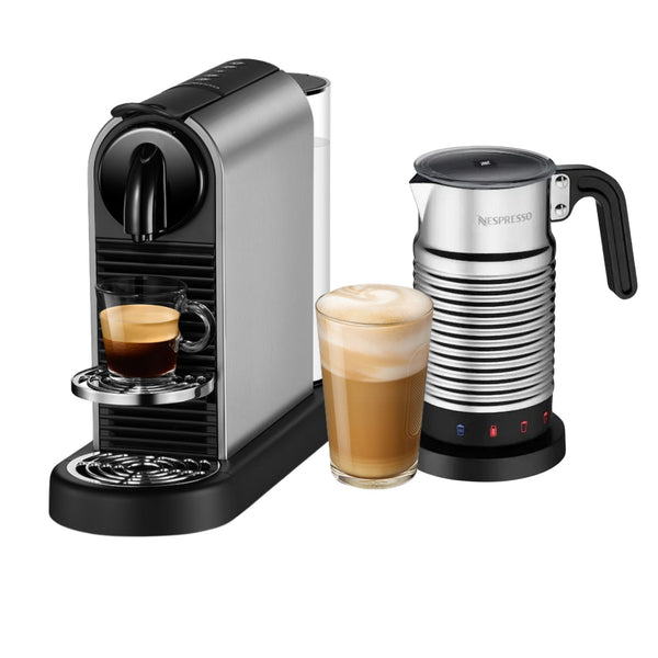 Nespresso Citiz Platinum & Milk Coffee Machine + Free 10 Nespresso Capsules