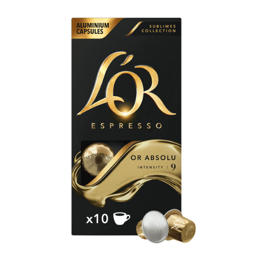 L'OR Absolu Espresso Coffee Capsules - 10 Pods - Caramelly