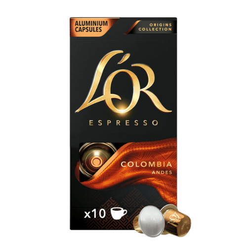 L'OR Colombia Espresso Coffee Capsules - 10 Pods - Caramelly