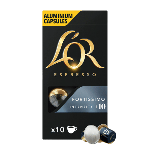 L'OR Fortissimo Espresso Coffee Capsules - 10 Pods - Caramelly