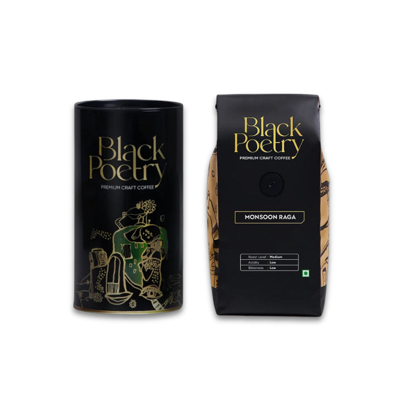 Black Poetry Monsoon Raga Coffee - Robusta - Caramelly