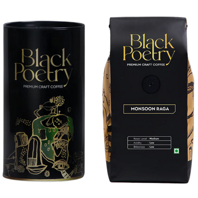 Black Poetry Monsoon Raga Coffee - Robusta - Caramelly