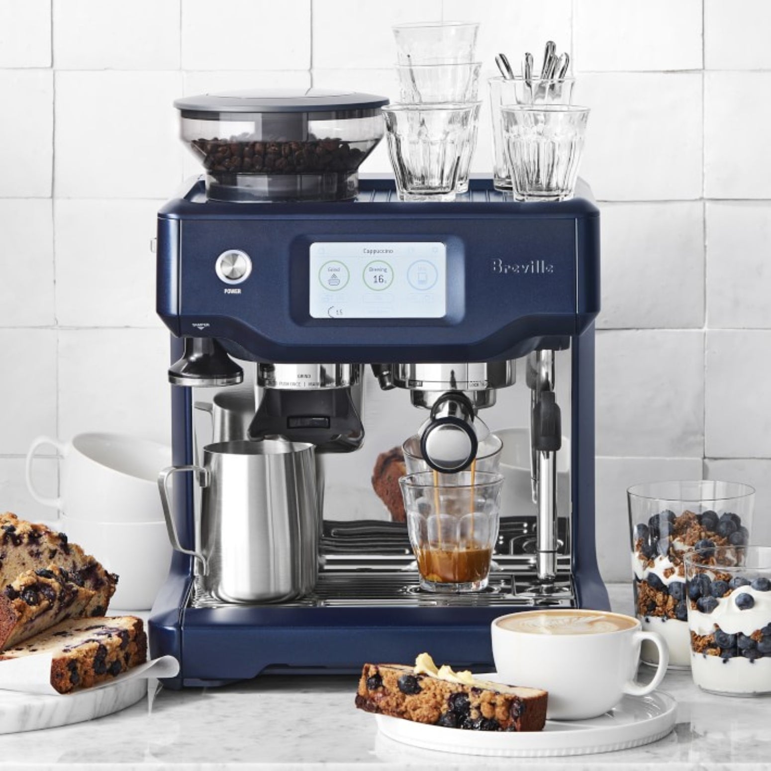 Breville/Sage The Barista Touch Impress Latest Cold Brew Version (SES882 / BES881BSS) Espresso Machine - Caramelly