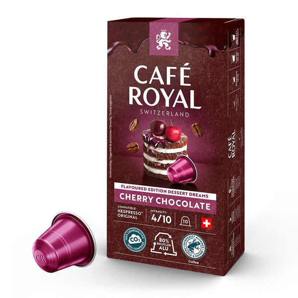 Café Royal Cherry Chocolate Coffee Capsules - 10 Pods - Caramelly