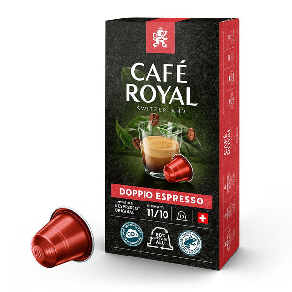 Café Royal Doppio Espresso Coffee Capsules - 10 Pods - Caramelly