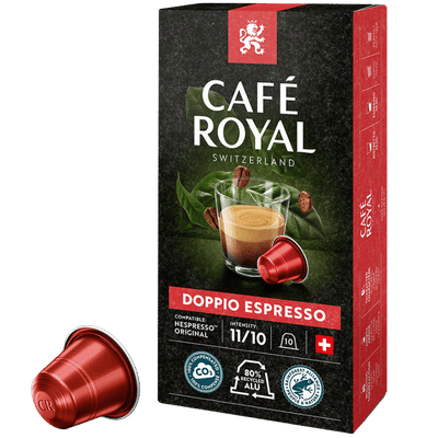 Café Royal Doppio Espresso Coffee Capsules - 10 Pods - Caramelly