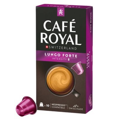 Café Royal Lungo Forte Nespresso® Compatible Coffee Capsules - 10 Pods - Caramelly