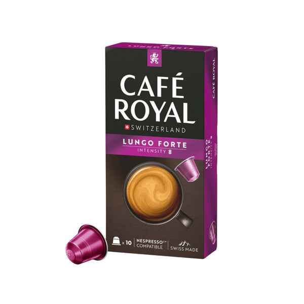 Café Royal Lungo Forte Nespresso® Compatible Coffee Capsules - 10 Pods - Caramelly