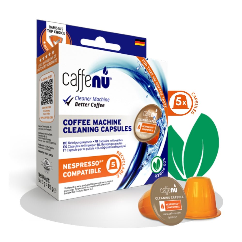 Caffenu® Cleaning Capsules for Nespresso® OriginalLine Machines (Pack of 5 or 10)