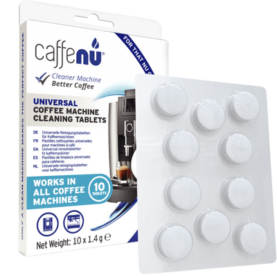 Caffenu® Cleaning Tablets (10 Tabs x 1.4g) - Compatible with all Coffee Machines - Caramelly