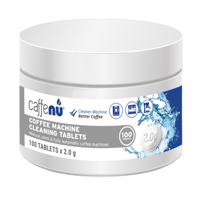 Caffenu® Cleaning Tablets Tub (100 Tabs x 2g) - Compatible with all Coffee Machines - Caramelly