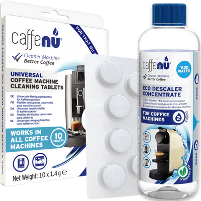 Caffenu® Cleaning Tablets & Descaler Kit - Compatible with all Coffee Machines - Caramelly