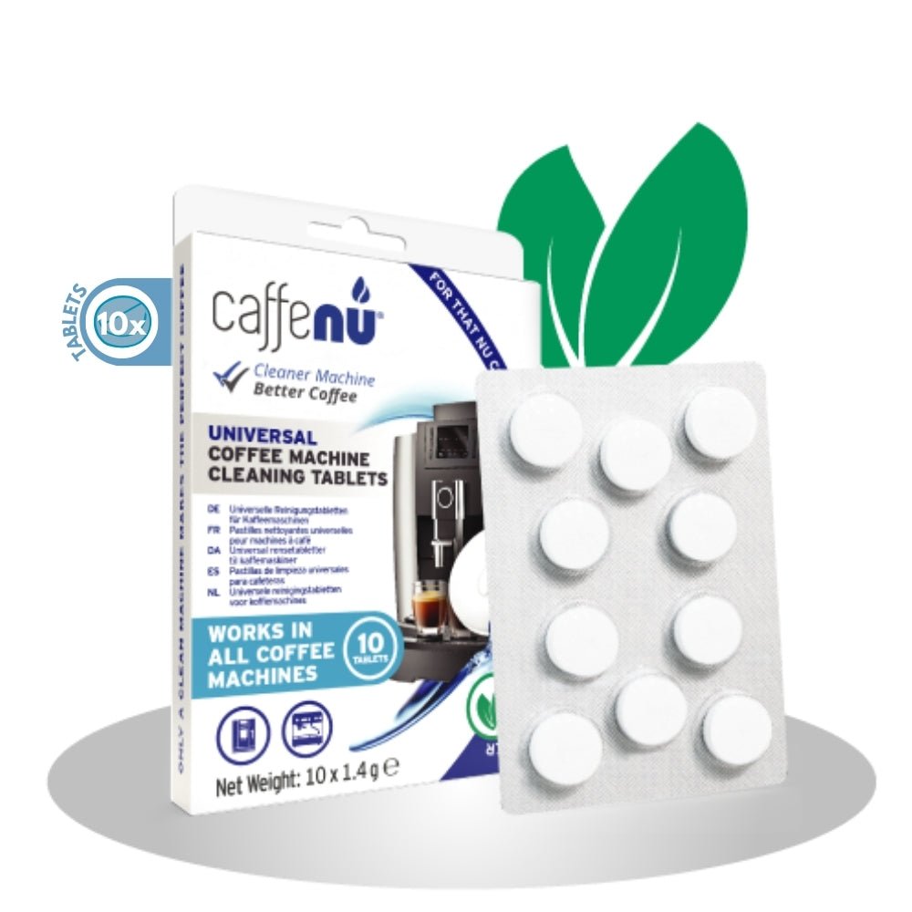 Caffenu® Cleaning Tablets (10 Tabs x 1.4g) - Compatible with all Coffee Machines - Caramelly