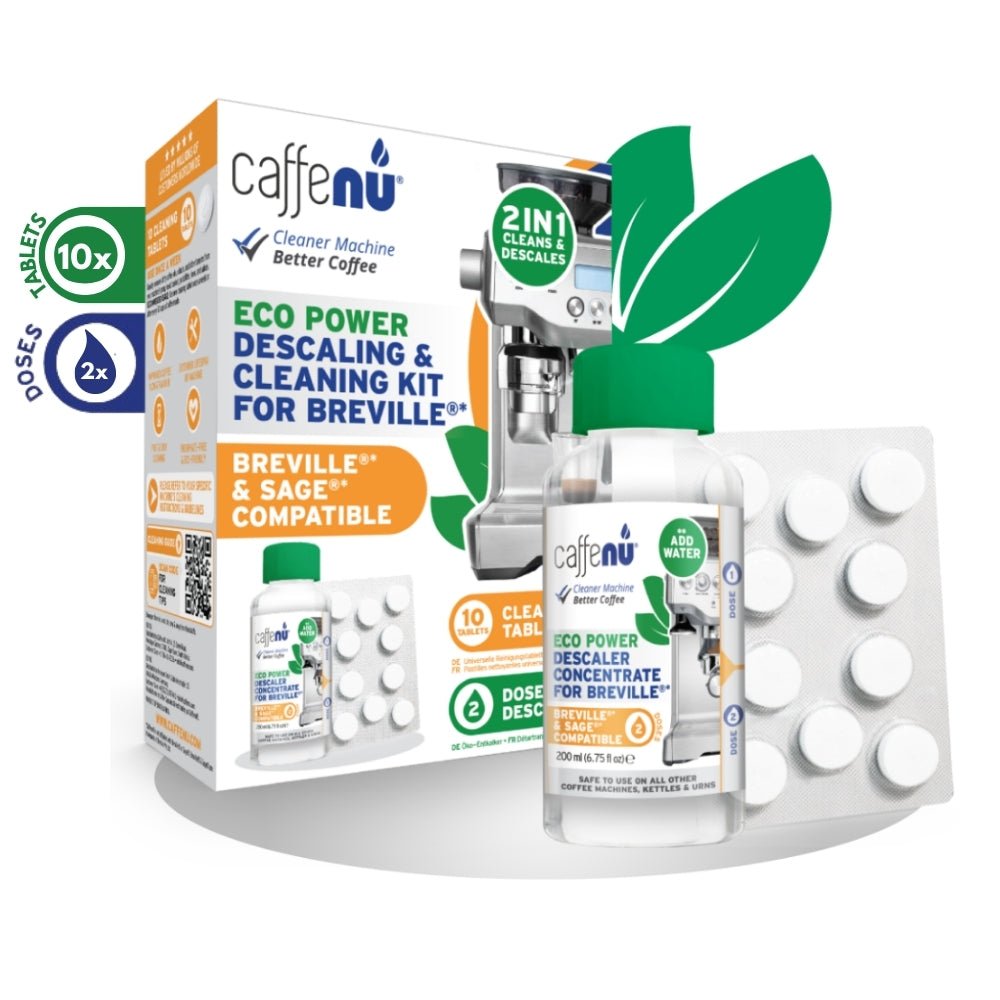 Caffenu® Eco Power Cleaning Tablets & Descaler Kit - Compatible with all Sage/Breville Machines - Caramelly