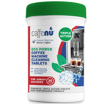 Caffenu® Jura® Triple Action cleaning tablets (30 Tabs x 3.2g) - Compatible with all Jura® Machines - Caramelly