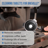 Caffenu® Sage/Breville Power Cleaning Tablets (10 Tabs x 1.4g) - Compatible with all Sage/Breville Machines - Caramelly