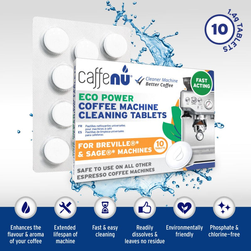 Caffenu® Sage/Breville Power Cleaning Tablets (52 Tabs x 2g) - Compatible with all Sage/Breville Machines - Caramelly