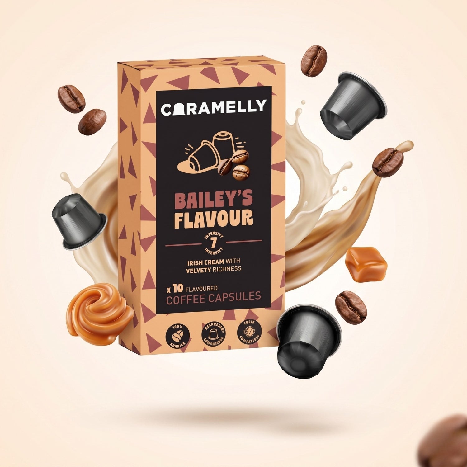 Caramelly Baileys Flavour Nespresso® Compatible Coffee Capsules - 10 Pods - Caramelly