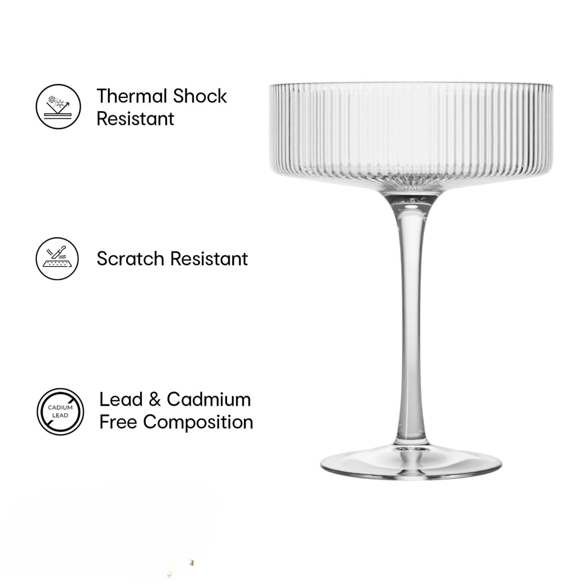 Caramelly Barista Cocktail Glass - Pack of 2 (200 ml each) - Caramelly