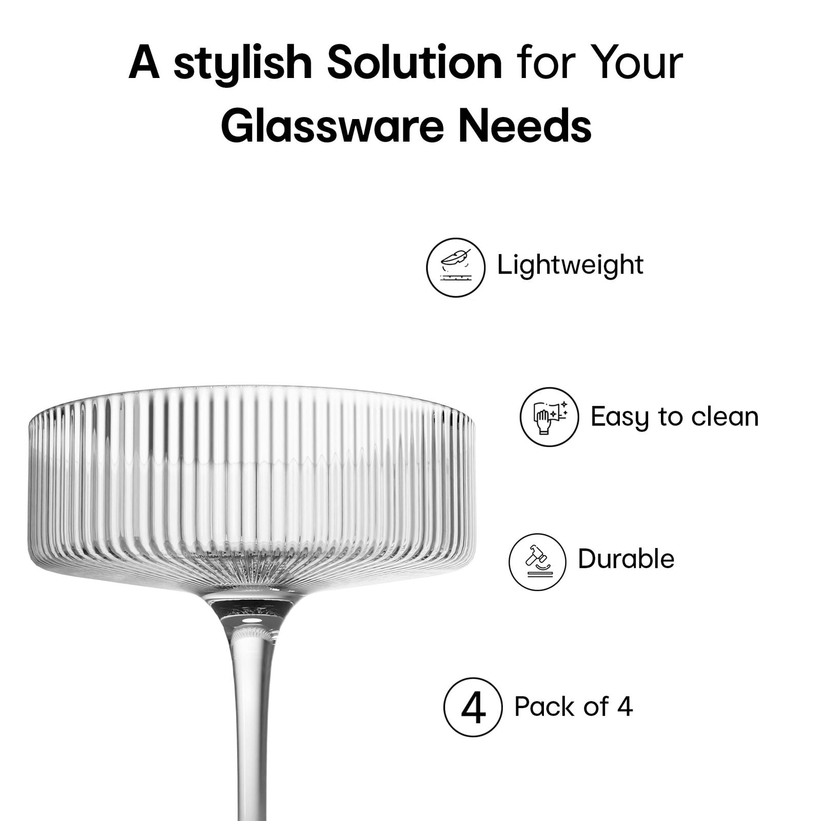 Caramelly Barista Cocktail Glass - Pack of 2 (200 ml each) - Caramelly