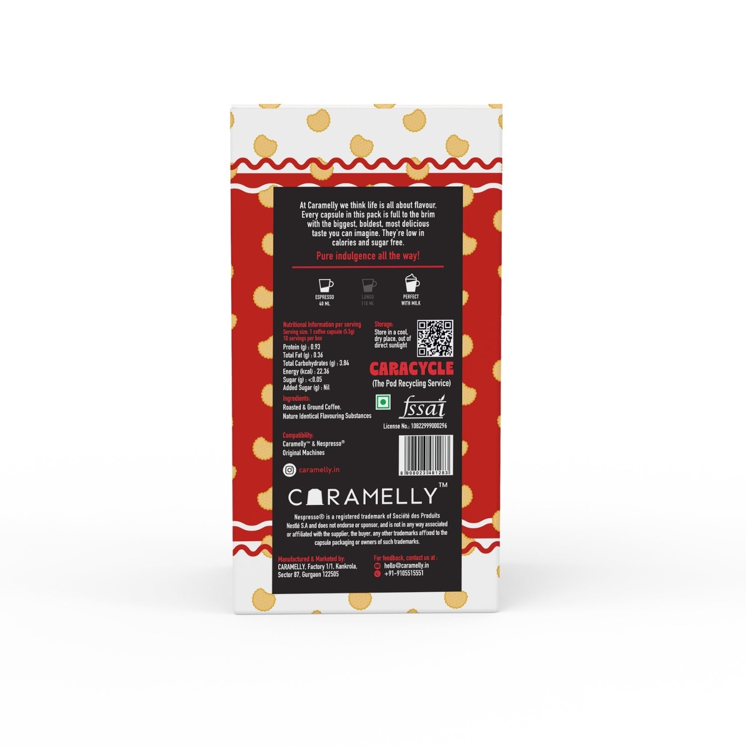 Caramelly Biscotti Crunch Flavoured Nespresso® Compatible Coffee Capsules - 10 Pods - Caramelly