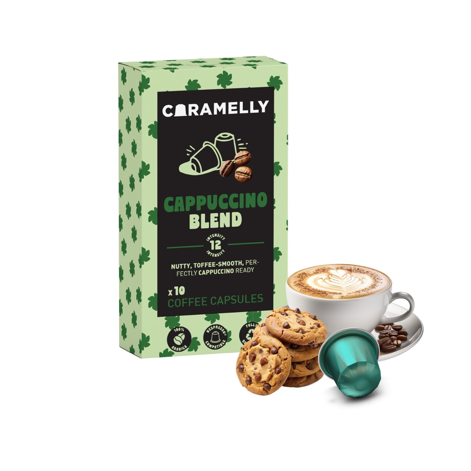 Caramelly Cappuccino Blend Nespresso® Compatible Coffee Capsules - 10 Pods - Caramelly