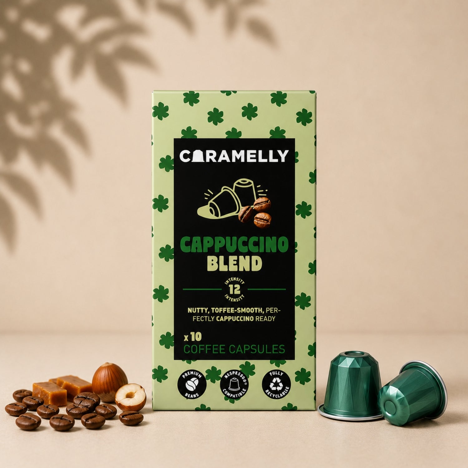 Caramelly Cappuccino Blend Nespresso® Compatible Coffee Capsules - 10 Pods - Caramelly
