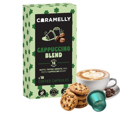 Caramelly Cappuccino Blend Nespresso® Compatible Coffee Capsules - 10 Pods - Caramelly
