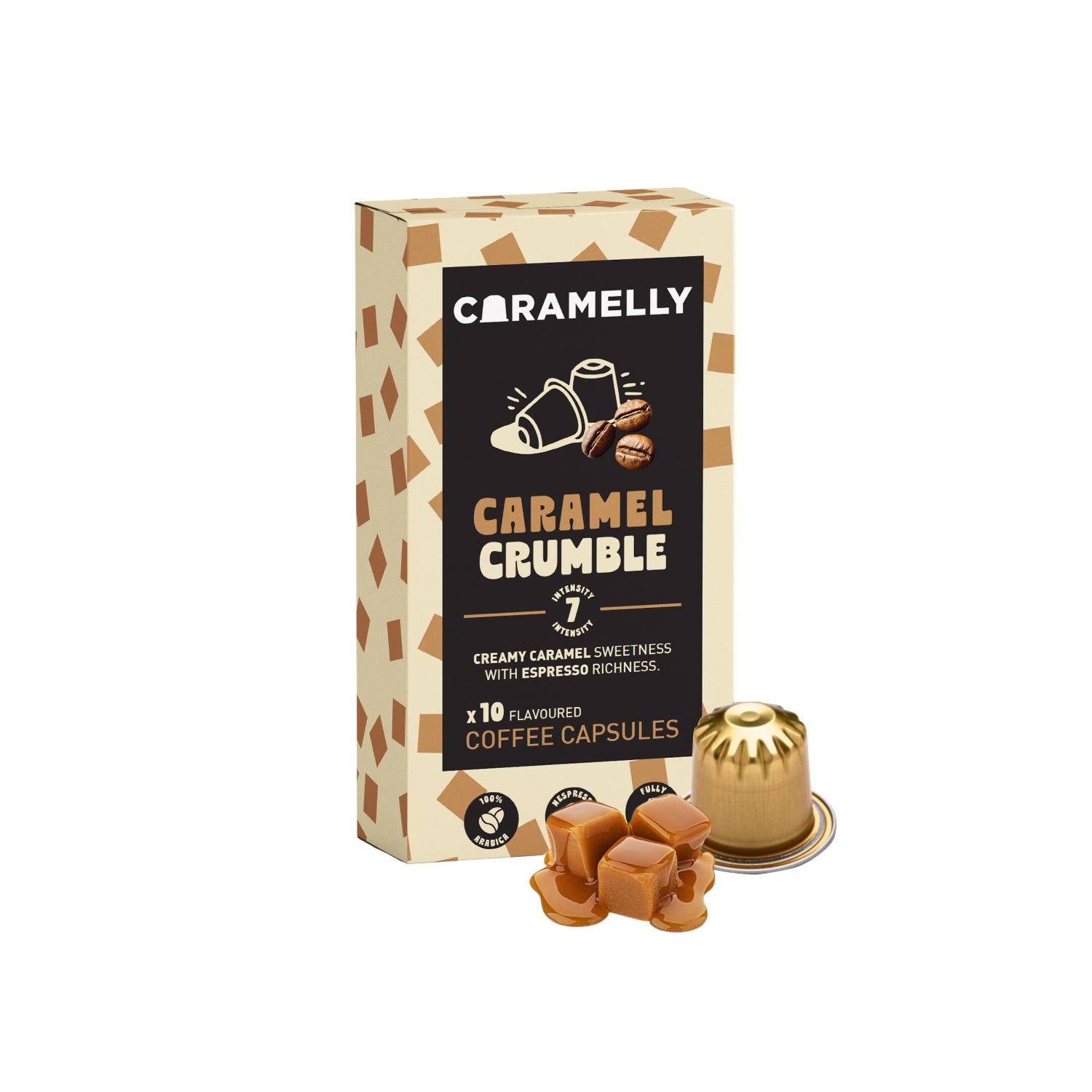 Caramelly Caramel Nespresso Compatible Capsules - 10 Coffee Pods