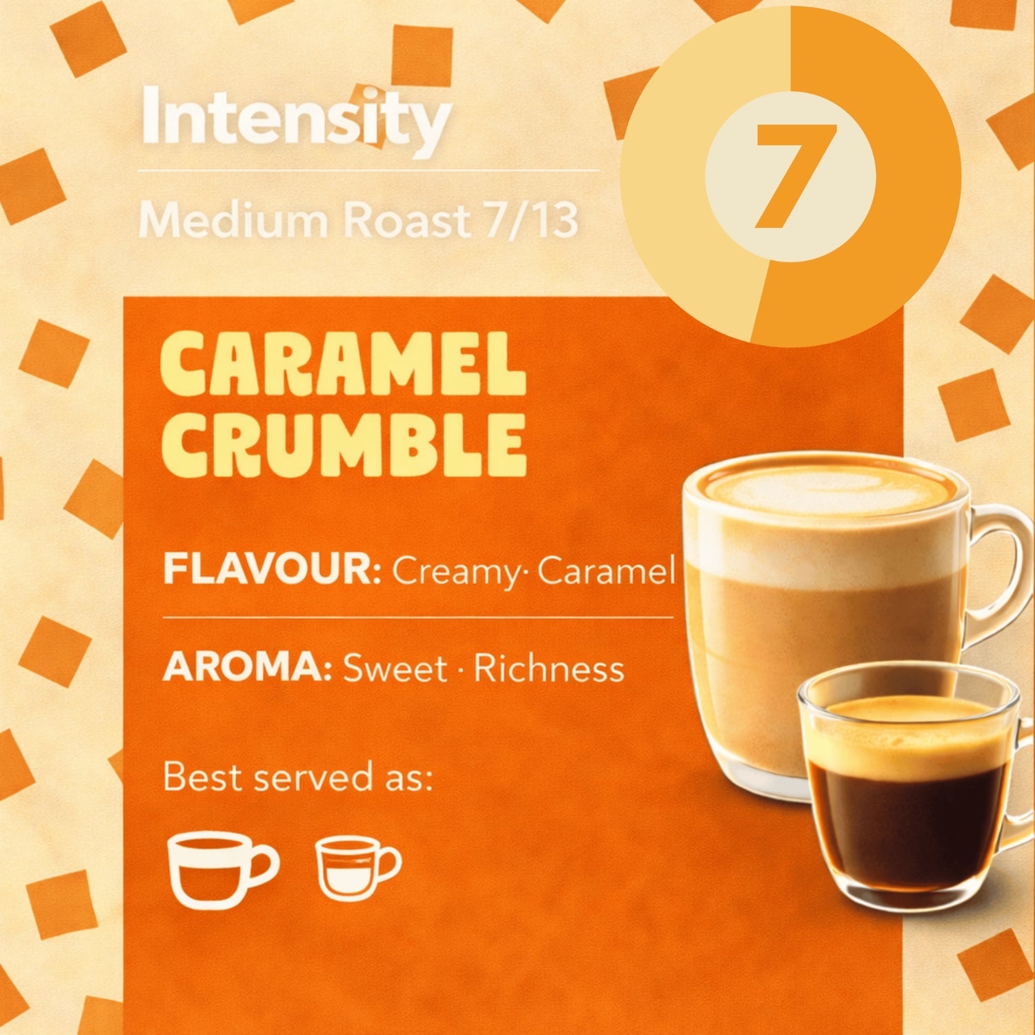 Caramelly Caramel Crumble Flavoured Nespresso® Compatible Coffee Capsules - 10 Pods - Caramelly
