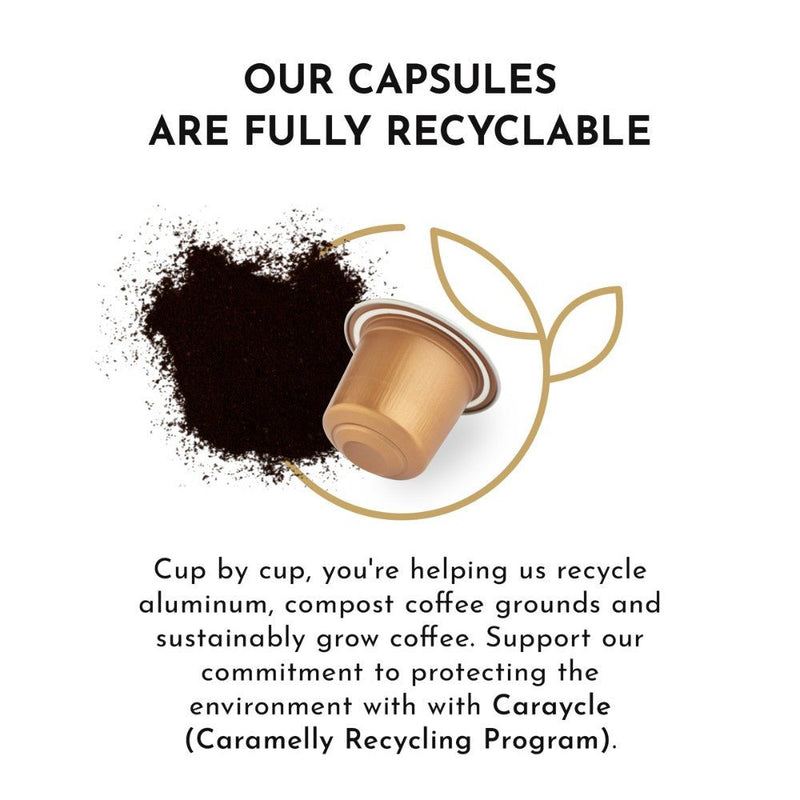 Caramelly Caramel Flavoured Nespresso Compatible Coffee Capsules - 10 Pods - Caramelly