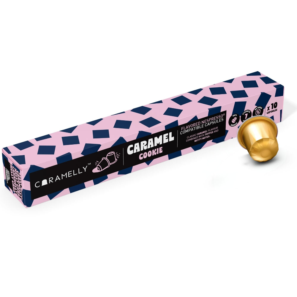 Caramelly Caramel Cookie Flavoured Nespresso® Compatible Coffee Capsules - 10 Pods