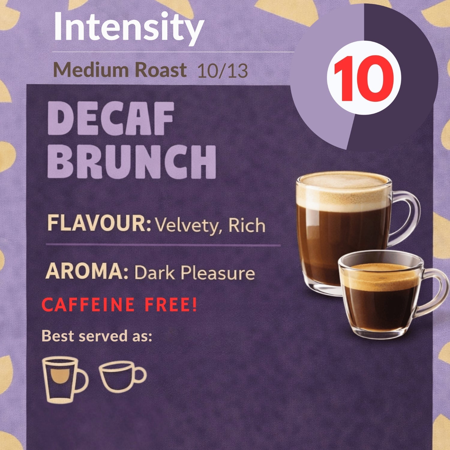 Caramelly Decaf Brunch Coffee Capsules - 10 Pods - Caramelly