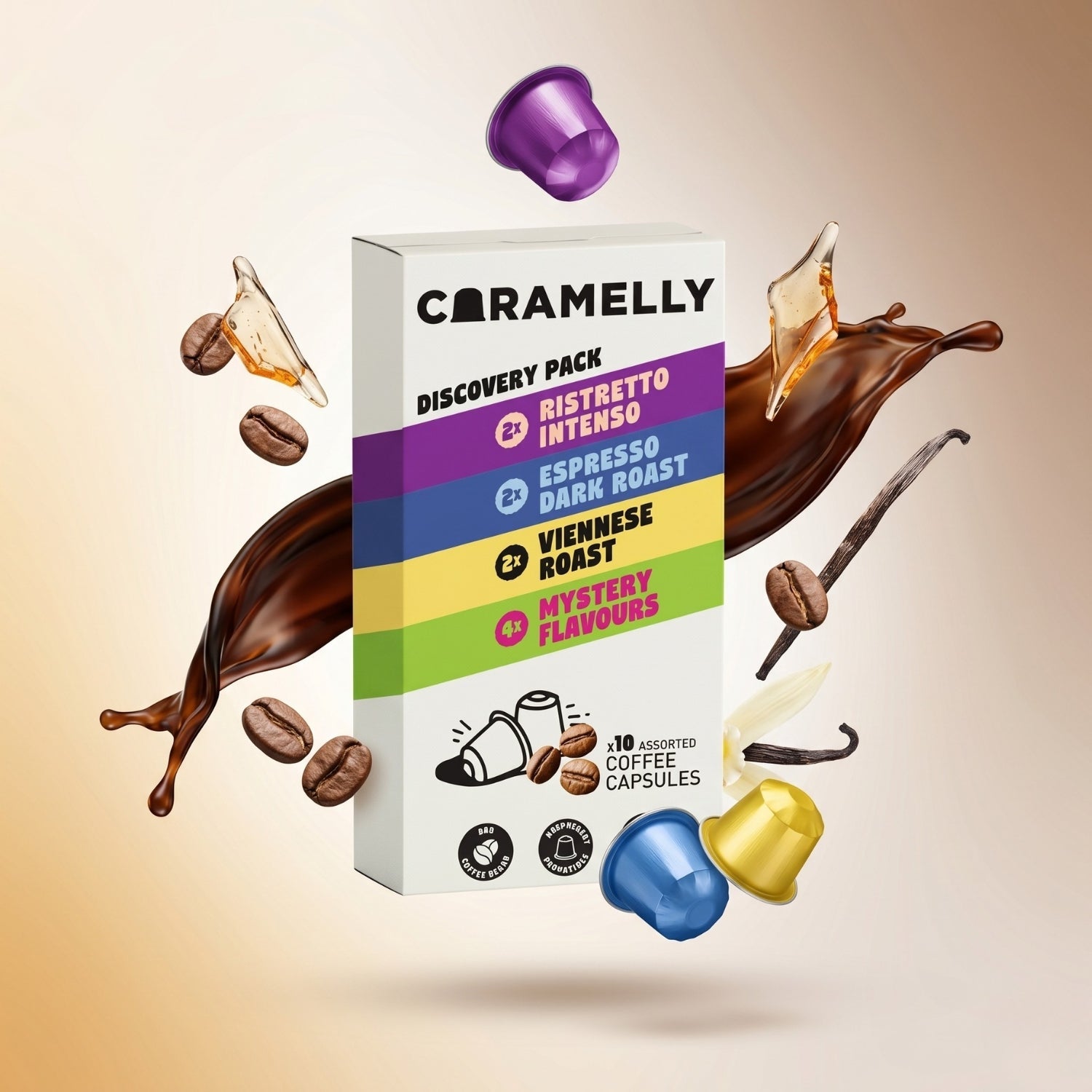 Caramelly Discovery Pack - 10 Pods - Caramelly