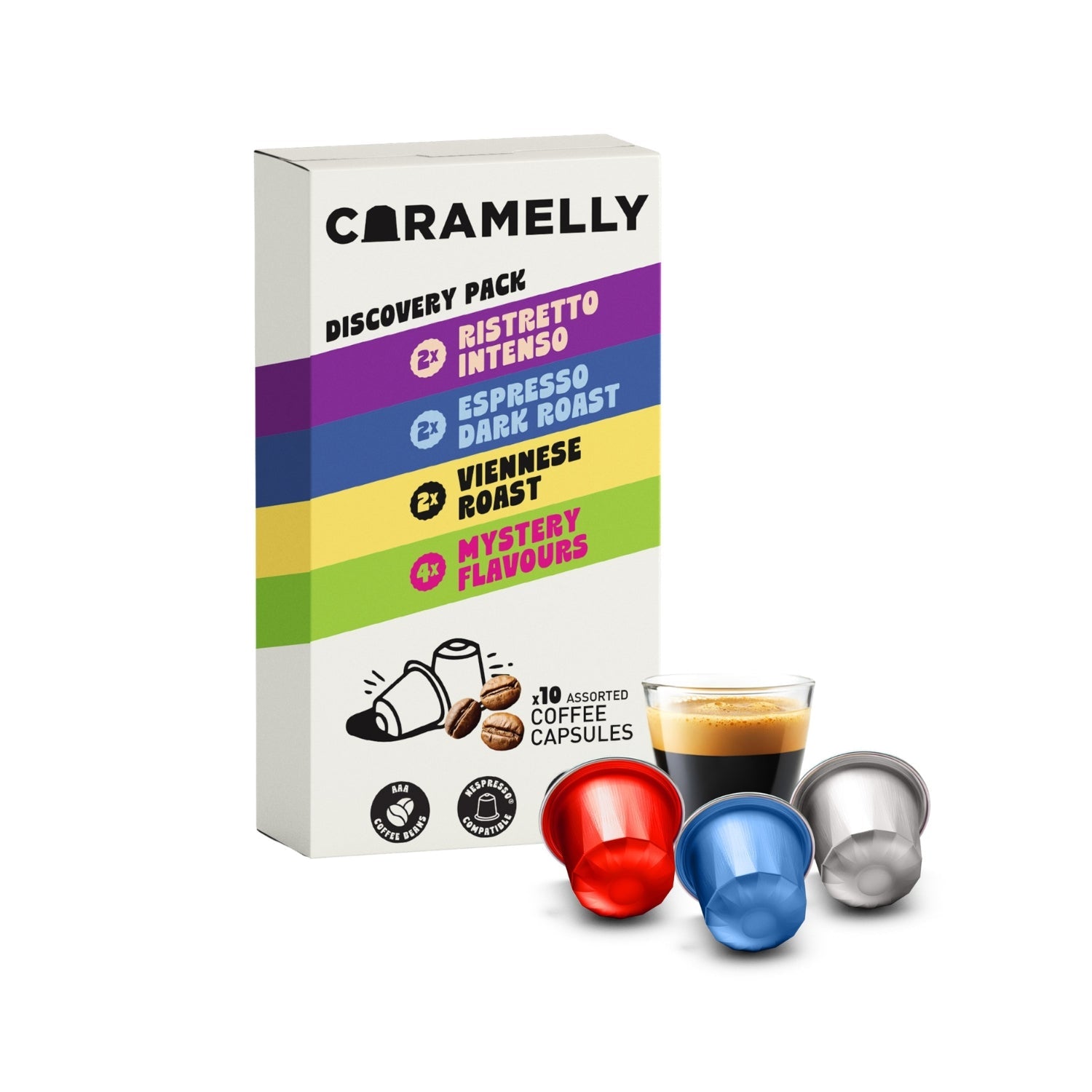 Caramelly Discovery Pack - 10 Pods - Caramelly