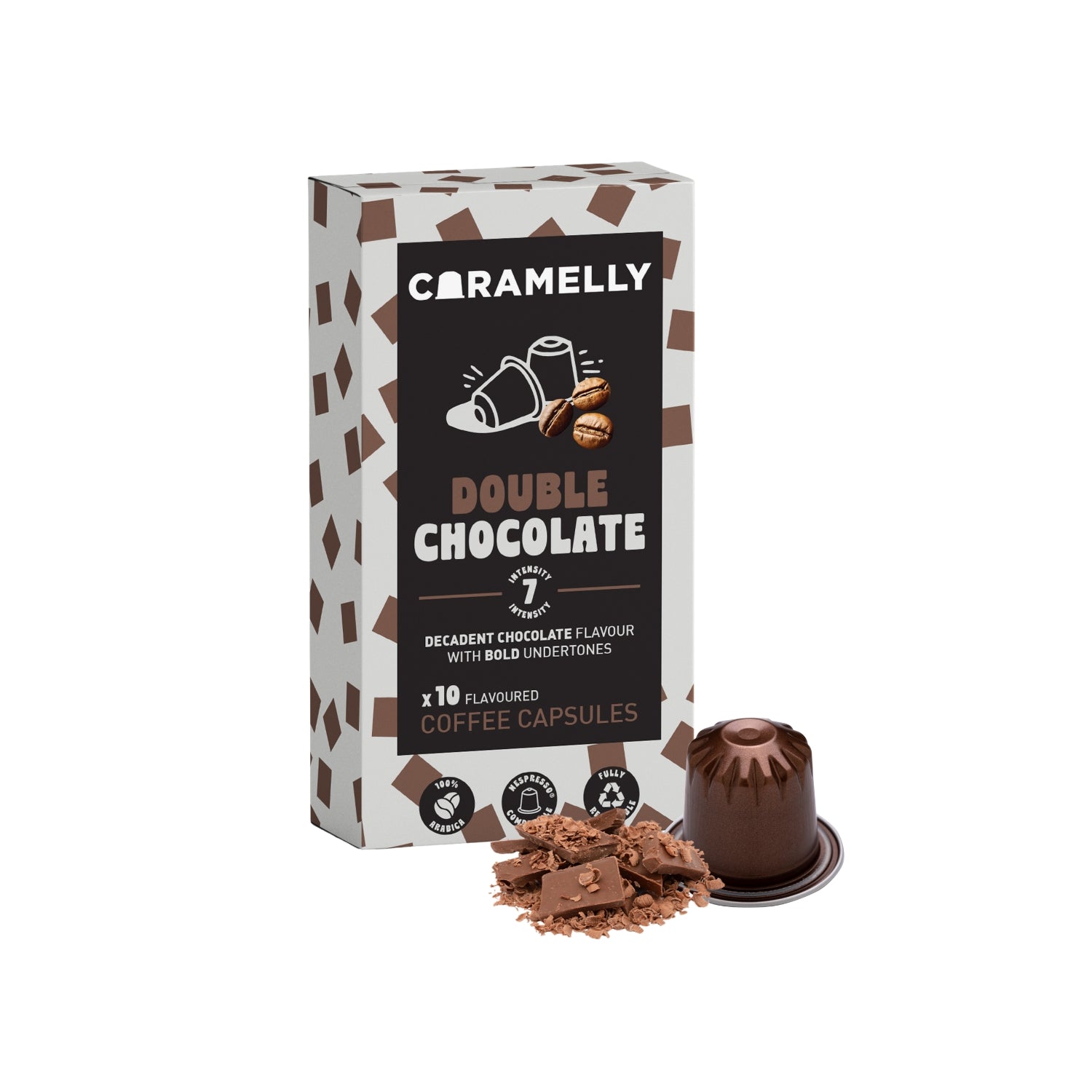 Caramelly Double Chocolate Coffee Capsules - 10 Pods - Caramelly