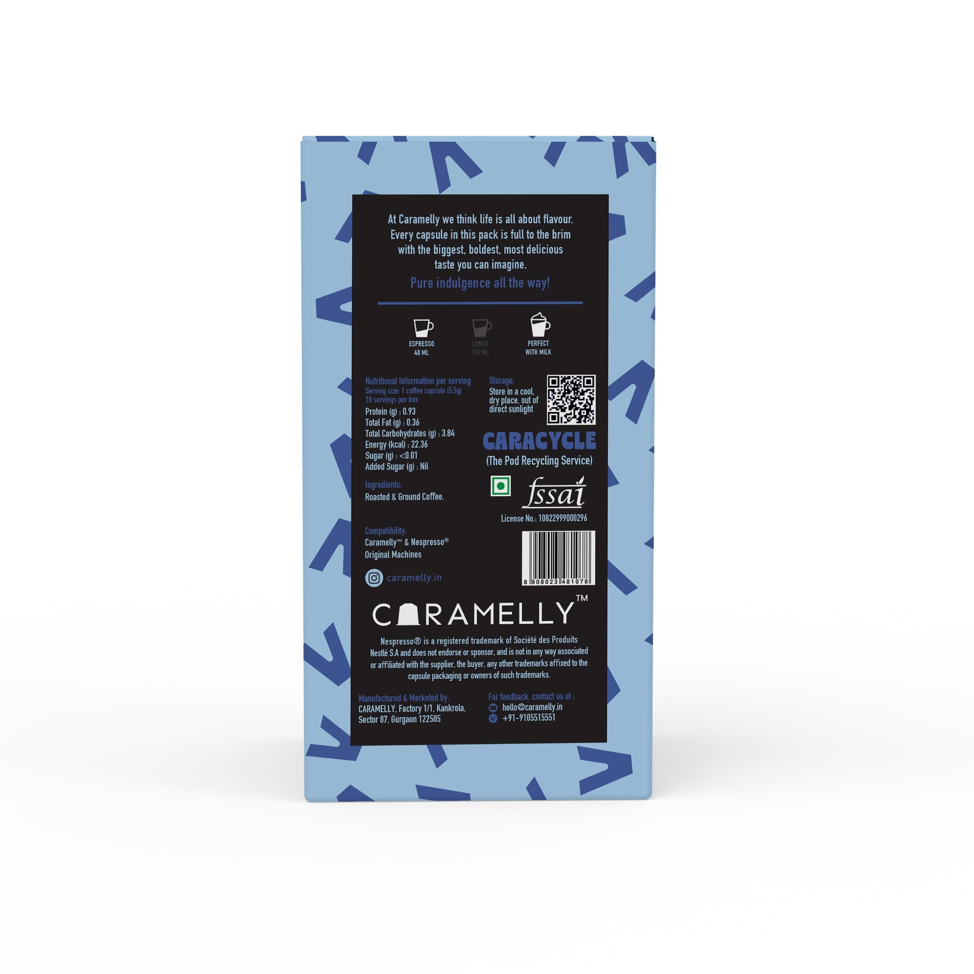 Caramelly Espresso Dark Roast Nespresso® Compatible Coffee Capsules - 10 Pods - Caramelly