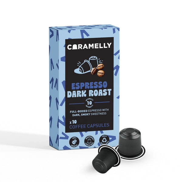 Caramelly Espresso Dark Roast Nespresso® Compatible Coffee Capsules - 10 Pods - Caramelly