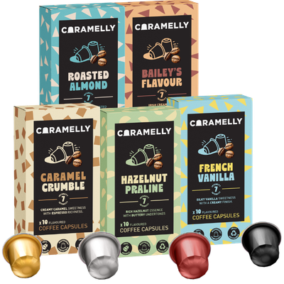 Caramelly Nespresso® Compatible Flavourites Pack - 50 Pods - Caramelly