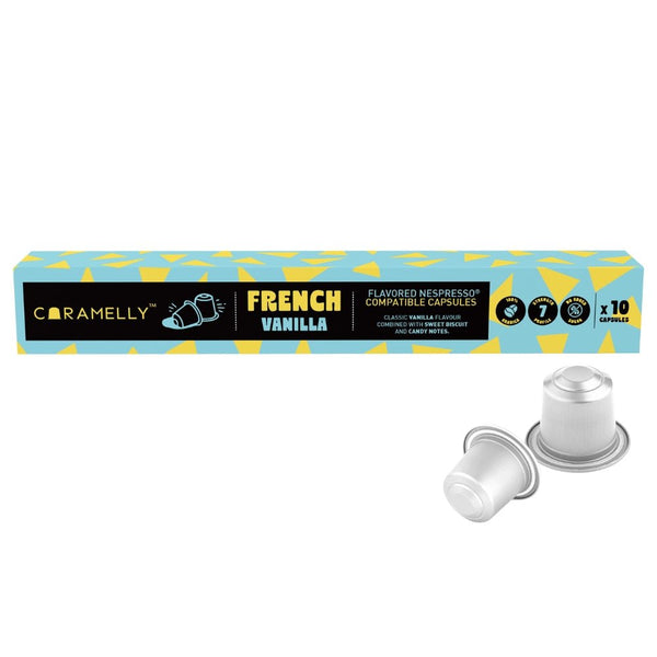 Caramelly French Vanilla Flavoured Nespresso® Compatible Coffee Capsules - 10 Pods - Caramelly