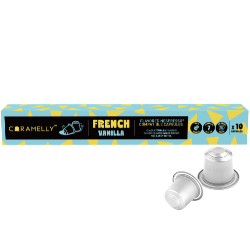 Caramelly French Vanilla Flavoured Nespresso® Compatible Coffee Capsules - 10 Pods - Caramelly