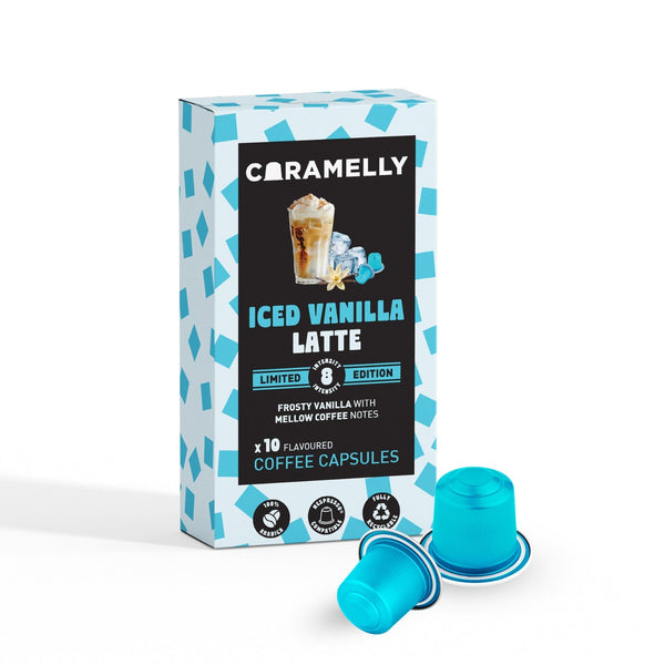 Caramelly Iced Vanilla Latte Coffee Capsules - 10 Pods - Caramelly