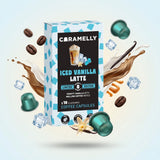 Caramelly Iced Vanilla Latte Flavoured Nespresso® Compatible Coffee Capsules - 10 Pods - Caramelly